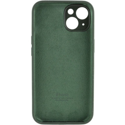 Накладка (з мікрофіброю) Silicon Case Full Camera для iPhone 13 mini (5.4)- темно-зелений