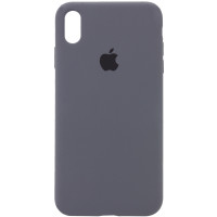 Накладка (з мікрофіброю) Silk Full Protective для iPhone XR- темно-сірий
