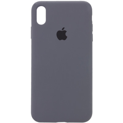 Накладка (з мікрофіброю) Silk Full Protective для iPhone XR- темно-сірий