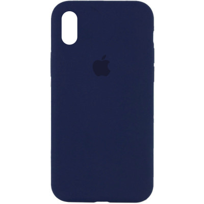Накладка (з мікрофіброю) Silk Original Full Cover для iPhone XR- нічний синій