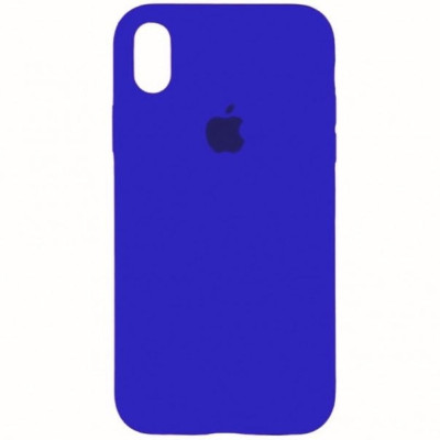 Накладка (з мікрофіброю) Silk Original Full Cover для iPhone XR- яскраво-синій