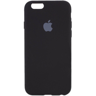 Накладка (з мікрофіброю) Silk Original Full Cover для iPhone 6/6S- чорний