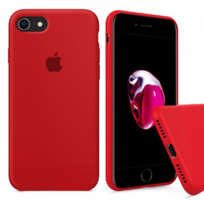 Накладка (з мікрофіброю) Silk Original Full Cover для iPhone 7/8- червоний