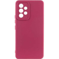 Накладка (з мікрофіброю) Silicone Cover Lakshmi Full Camera для Samsung A73 5G- марсала