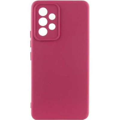 Накладка (з мікрофіброю) Silicone Cover Lakshmi Full Camera для Samsung A73 5G- марсала