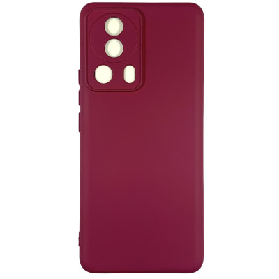 Накладка (з мікрофіброю) Silicone Cover Lakshmi Full Camera для Xiaomi 13 Lite- марсала