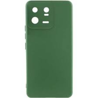 Накладка (з мікрофіброю) Silicone Cover Lakshmi Full Camera для Xiaomi 13 Pro- темно-зелений