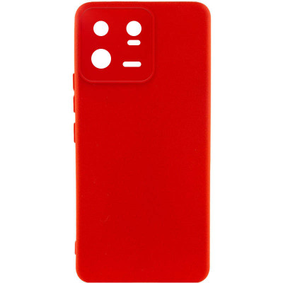 Накладка (з мікрофіброю) Silicone Cover Lakshmi Full Camera для Xiaomi 13 Pro- червоний
