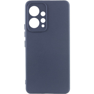 Накладка (з мікрофіброю) Silicone Cover Lakshmi Full Camera для Xiaomi Redmi Note 12 5G / Poco X5 5G- темно-синій