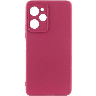 Накладка (з мікрофіброю) Silicone Cover Lakshmi Full Camera для Xiaomi Poco X5 Pro 5G- марсала