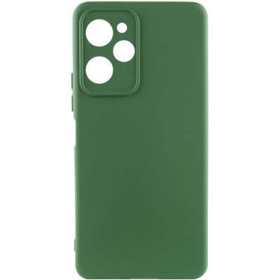 Накладка (з мікрофіброю) Silicone Cover Lakshmi Full Camera для Xiaomi Poco X5 Pro 5G- темно-зелений