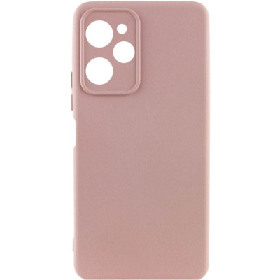 Накладка (з мікрофіброю) Silicone Cover Lakshmi Full Camera для Xiaomi Poco X5 Pro 5G- рожевий пісок