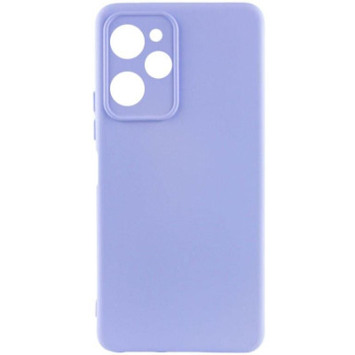 Накладка (з мікрофіброю) Silicone Cover Lakshmi Full Camera для Xiaomi Poco X5 Pro 5G- бузковий