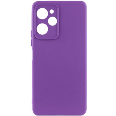 Накладка (з мікрофіброю) Silicone Cover Lakshmi Full Camera для Xiaomi Poco X5 Pro 5G- фіолетовий