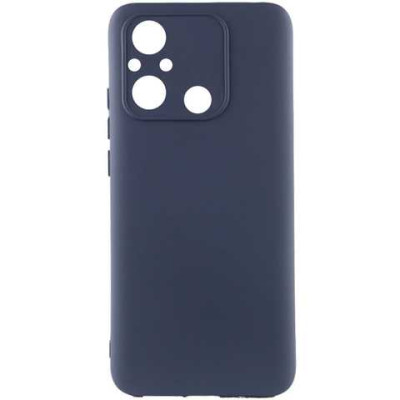 Накладка (з мікрофіброю) Silicone Cover Lakshmi Full Camera для Xiaomi Redmi 12C / Poco C55- темно-синій