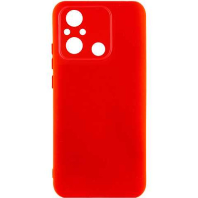Накладка (з мікрофіброю) Silicone Cover Lakshmi Full Camera для Xiaomi Redmi 12C / Poco C55- червоний