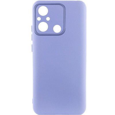 Накладка (з мікрофіброю) Silicone Cover Lakshmi Full Camera для Xiaomi Redmi 12C / Poco C55- бузковий