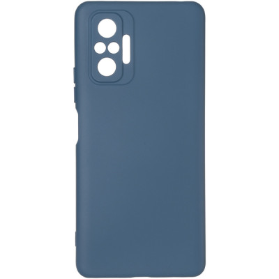 Накладка (з мікрофіброю) Silicone Cover Lakshmi Full Camera для Xiaomi Redmi Note 10 Pro / Note 10 Pro Max- темно-синій