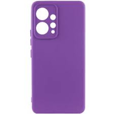 Накладка (з мікрофіброю) Silicone Cover Lakshmi Full Camera для Xiaomi Redmi Note 12 4G- фіолетовий