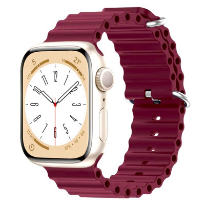 Ремінець Ocean Band для Apple Watch 38/40/41/42mm(ser.10)- марсала Ремінець Ocean Band для Apple Watch 38/40/41/42mm(ser.10)- марсала