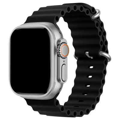 Ремінець Ocean Band для Apple Watch 38/40/41/42mm(ser.10)- чорний Ремінець Ocean Band для Apple Watch 38/40/41/42mm(ser.10)- чорний