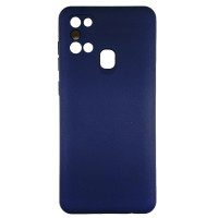 Накладка (з мікрофіброю) Soft Touch для Samsung A21s / A217- синій Накладка (з мікрофіброю) Soft Touch для Samsung A21s / A217- синій