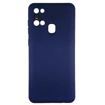 Накладка (з мікрофіброю) Soft Touch для Samsung A21s / A217- синій Накладка (з мікрофіброю) Soft Touch для Samsung A21s / A217- синій