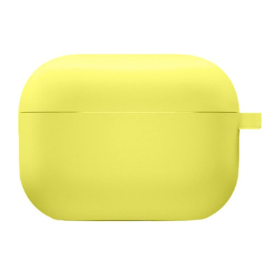 Чохол силіконовий для AirPods 3 з мікрофіброю- жовтий