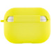 Чохол силіконовий для AirPods Pro з мікрофіброю- жовтий