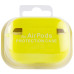 Чохол силіконовий для AirPods Pro з мікрофіброю- жовтий