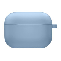Чохол силіконовий для AirPods Pro 2 / Pro з мікрофіброю- бузково блакитний Чохол силіконовий для AirPods Pro 2 / Pro з мікрофіброю- бузково блакитний