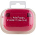 Чохол силіконовий для AirPods Pro 2 / Pro з мікрофіброю- червона троянда