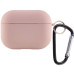 Чохол силіконовий для AirPods Pro 2 / Pro з мікрофіброю- рожевий пісок