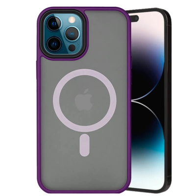 Накладка Stiff Cover Colorful Matte Magnetic Box для iPhone 14 Plus (6.7`)- фіолетовий Накладка Stiff Cover Colorful Matte Magnetic Box для iPhone 14 Plus (6.7`)- фіолетовий