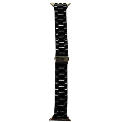 Ремінець Ceramic для Apple Watch 38/40/41/42mm(ser.10)- чорний