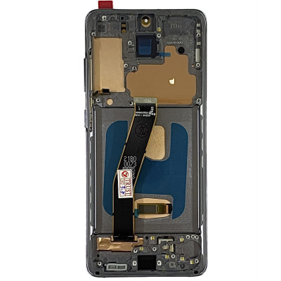 Дисплей для мобільного телефона Samsung S20 (G980) Oled with frame з тачскріном Black