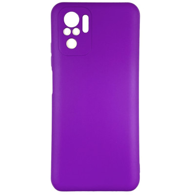 Накладка (з мікрофіброю) Soft Silk для Xiaomi Redmi Note 10 / Note 10S / Poco M5s- бузковий