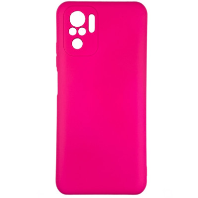 Накладка (з мікрофіброю) Soft Silk для Xiaomi Redmi Note 10 / Note 10S / Poco M5s- малиновий