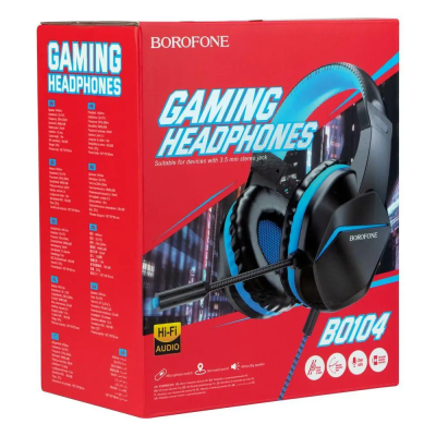 Навушники накладні з мікрофоном Borofone BO104 Phantom gaming- червоний