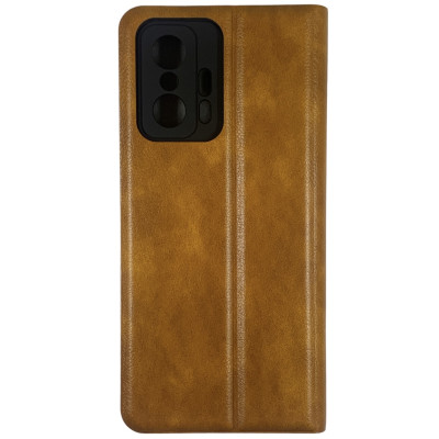 Чохол-книжка Premium Leather Case NEW для Xiaomi 11T- коричневий