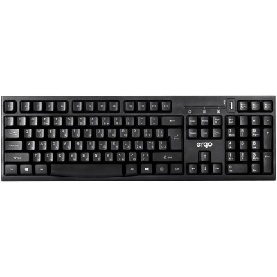 Клавіатура дротова ERGO K-280 HUB ENG/RUS/UKR- чорний Клавіатура дротова ERGO K-280 HUB ENG/RUS/UKR- чорний