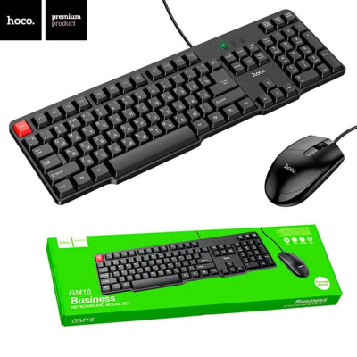 Клавіатура дротова Hoco GM16 + миша- чорний Клавіатура дротова Hoco GM16 + миша- чорний