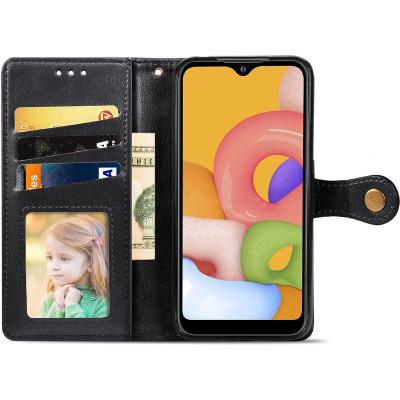 Чохол-книжка GETMAN Gallant шкіряний для TECNO Spark 8C / Spark Go 2022 (KG5m)- чорний