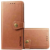 Чохол-книжка GETMAN Gallant шкіряний для Xiaomi Redmi Note 12 4G- коричневий