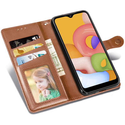 Чохол-книжка GETMAN Gallant шкіряний для Xiaomi Redmi Note 12s- коричневий