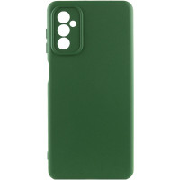 Накладка (з мікрофіброю) Silicone Cover Lakshmi Full Camera для Samsung A14 4G/5G- темно-зелений