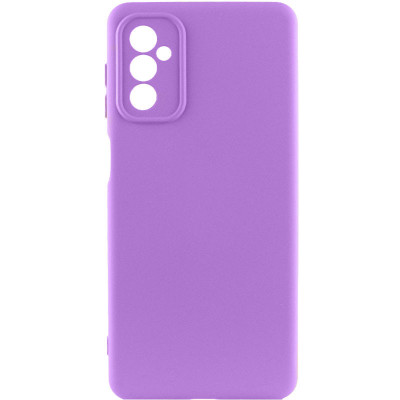 Накладка (з мікрофіброю) Silicone Cover Lakshmi Full Camera для Samsung A14 4G/5G- фіолетовий