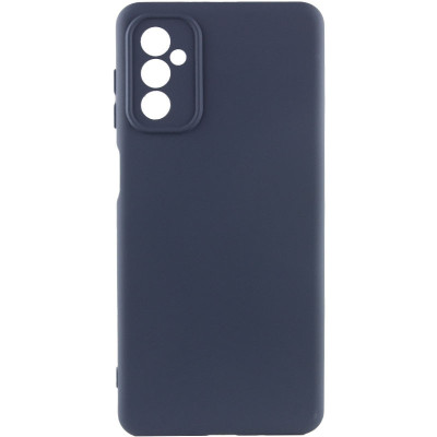 Накладка (з мікрофіброю) Silicone Cover Lakshmi Full Camera для Samsung M14 5G- темно-синій