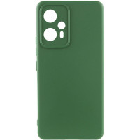 Накладка (з мікрофіброю) Silicone Cover Lakshmi Full Camera для Xiaomi Poco F5 Pro- темно-зелений