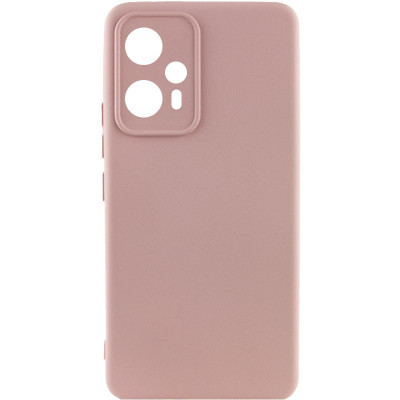 Накладка (з мікрофіброю) Silicone Cover Lakshmi Full Camera для Xiaomi Poco F5 Pro- рожевий пісок